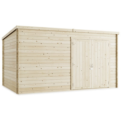 BillyOh Pro Pent Log Cabin Wooden Shed - W4.0m x D2.5m (13 x 8ft