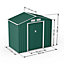 BillyOh Ranger Apex Metal Shed With Foundation Kit - 7x4 Dark Green