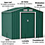 BillyOh Ranger Apex Metal Shed With Foundation Kit - 7x6 Dark Green