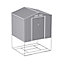 BillyOh Ranger Apex Metal Shed With Foundation Kit - 7x6 Light Grey