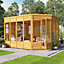 BillyOh Renna Tongue and Groove Corner Summerhouse - 11x7 - Doors on Right