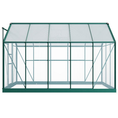 BillyOh Rosette Hobby Aluminium Polycarbonate Greenhouse - 6x10 Green - 3
