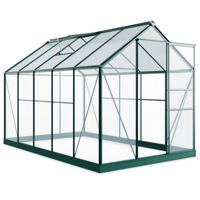 BillyOh Rosette Hobby Aluminium Polycarbonate Greenhouse - 6x10 Green - 6