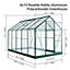 BillyOh Rosette Hobby Aluminium Polycarbonate Greenhouse - 6x10 Green