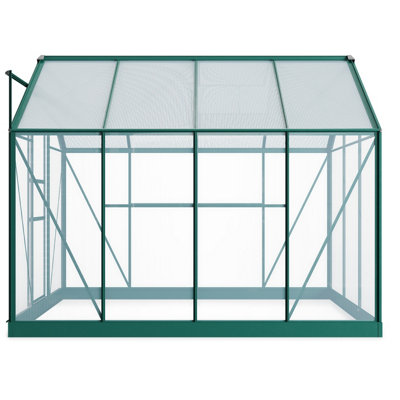 BillyOh Rosette Hobby Aluminium Polycarbonate Greenhouse - 6x8 Green - 5