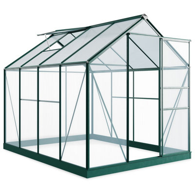 BillyOh Rosette Hobby Aluminium Polycarbonate Greenhouse - 6x8 Green - 6