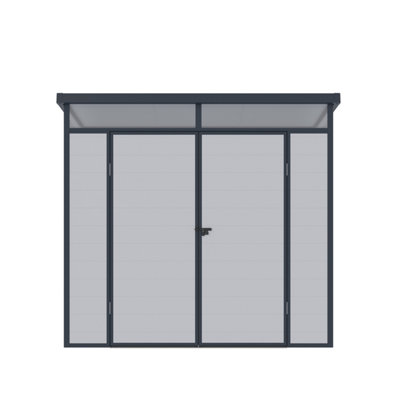 BillyOh Stafford Pent Plastic Shed - 8x6 Grey