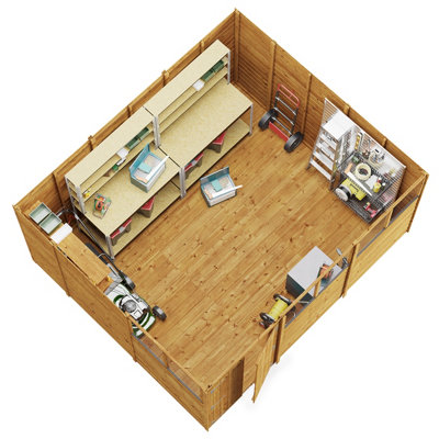 BillyOh Switch Overlap Apex Shed - 12x10 Windowed - 3