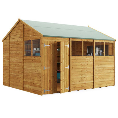 BillyOh Switch Overlap Apex Shed - 12x10 Windowed - 4