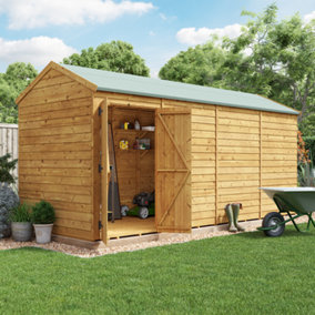 BillyOh Switch Overlap Apex Shed - 16x6 Windowless