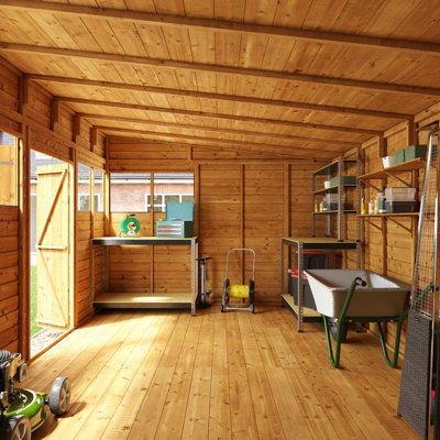 BillyOh Switch Overlap Pent Shed - 16x10 Windowed - 3