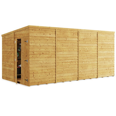BillyOh Switch Overlap Pent Shed - 16x8 Windowless