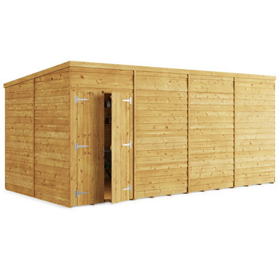 BillyOh Switch Overlap Pent Shed - 16x8 Windowless - 4