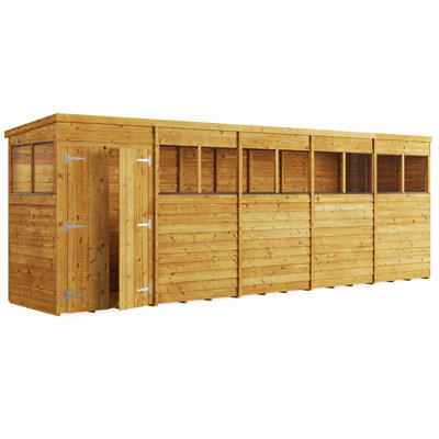 BillyOh Switch Overlap Pent Shed - 20x4 Windowed