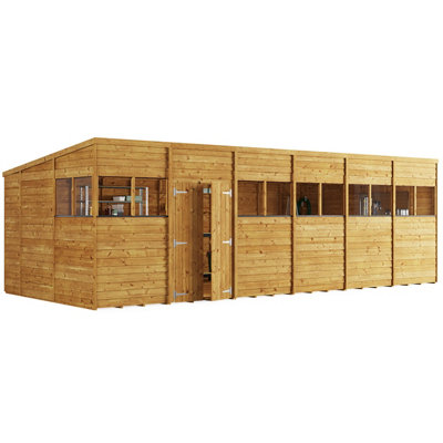 BillyOh Switch Overlap Pent Shed - 24x10 Windowed - 5