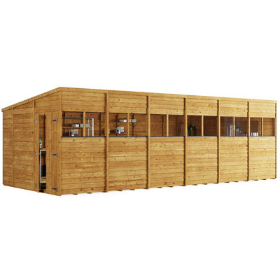 BillyOh Switch Overlap Pent Shed - 24x10 Windowed - 6