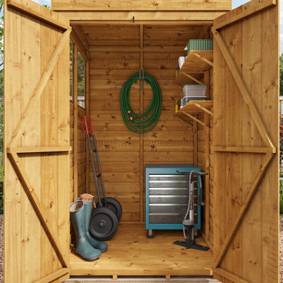 BillyOh Switch Overlap Pent Shed - 4x4 Windowless - 3