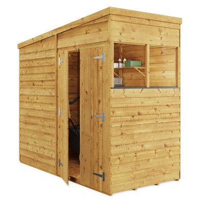 BillyOh Switch Overlap Pent Shed - 4x8 Windowed