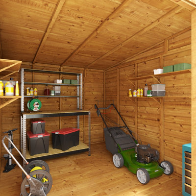BillyOh Switch Overlap Pent Shed - 8x10 Windowed