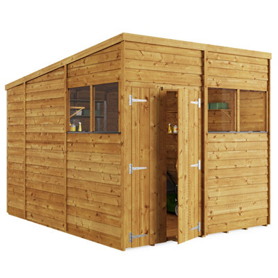 BillyOh Switch Overlap Pent Shed - 8x10 Windowed - 4