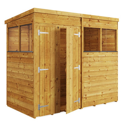 BillyOh Switch Overlap Pent Shed - 8x4 Windowed - 4