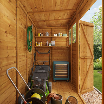BillyOh Switch Overlap Pent Shed - 8x4 Windowless - 3