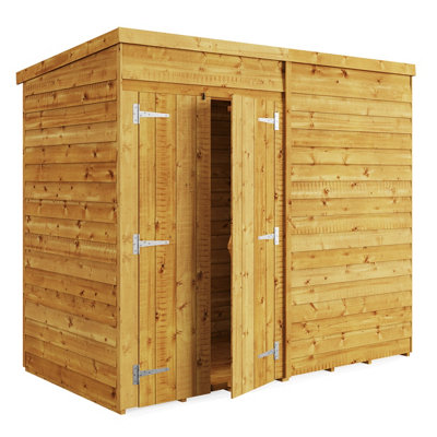 BillyOh Switch Overlap Pent Shed - 8x4 Windowless - 4