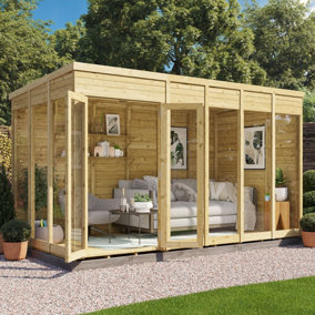 BillyOh Switch Pent Tongue and Groove Summerhouse - 12x6 - 11mm Thickness