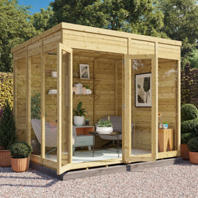 BillyOh Switch Pent Tongue and Groove Summerhouse - 8x6 - 11mm Thickness