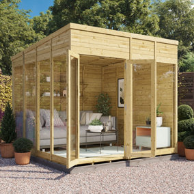 BillyOh Switch Pent Tongue and Groove Summerhouse - 8x8 - 11mm Thickness