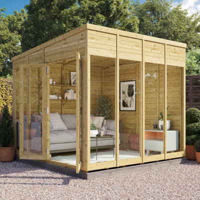 BillyOh Switch Pent Tongue and Groove Summerhouse - 8x8 - 11mm Thickness