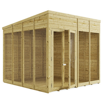 BillyOh Switch Pent Tongue and Groove Summerhouse - 8x8 - 11mm Thickness - 3