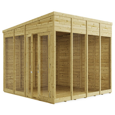 BillyOh Switch Pent Tongue and Groove Summerhouse - 8x8 - 11mm Thickness - 4