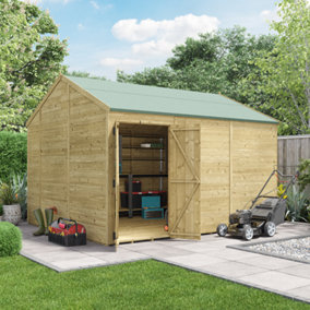 BillyOh Switch Tongue and Groove Apex Shed - 12x10 Windowless - 11mm Thickness