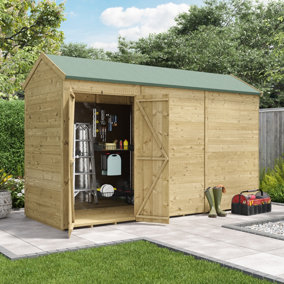 BillyOh Switch Tongue and Groove Apex Shed - 12x4 Windowless - 11mm Thickness