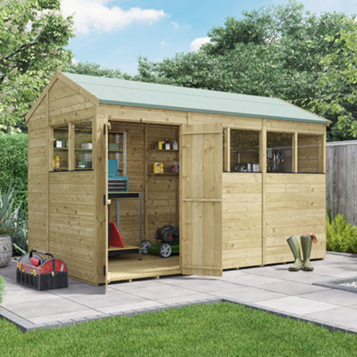 BillyOh Switch Tongue and Groove Apex Shed - 12x6 Windowed - 11mm Thickness