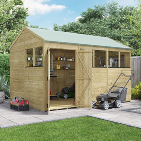 BillyOh Switch Tongue and Groove Apex Shed - 12x8 Windowed - 11mm Thickness