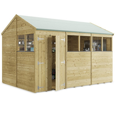 BillyOh Switch Tongue and Groove Apex Shed - 12x8 Windowed - 11mm Thickness