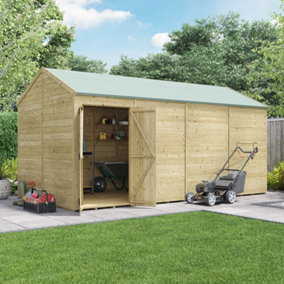 BillyOh Switch Tongue and Groove Apex Shed - 16x8 Windowless - 15mm Thickness