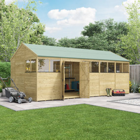 BillyOh Switch Tongue and Groove Apex Shed - 20x10 Windowed - 11mm Thickness