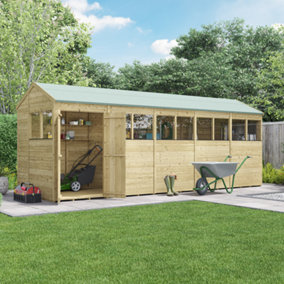 BillyOh Switch Tongue and Groove Apex Shed - 20x6 Windowed - 11mm Thickness