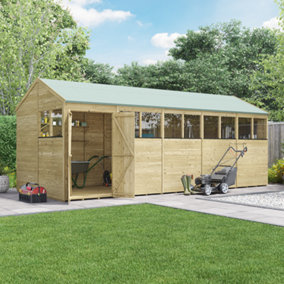 BillyOh Switch Tongue and Groove Apex Shed - 20x8 Windowed - 11mm Thickness
