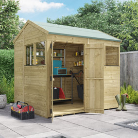 BillyOh Switch Tongue and Groove Apex Shed - 8x6 Windowed - 11mm Thickness