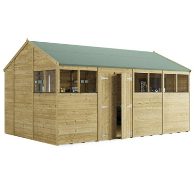 BillyOh Switch Tongue and Groove Apex Wooden Shed - 16x10 Windowed