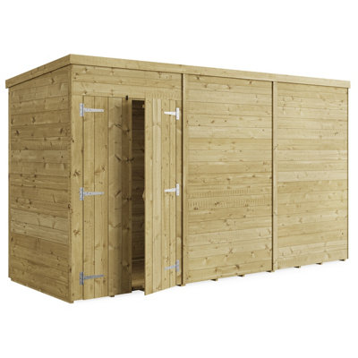 BillyOh Switch Tongue and Groove Pent Shed - 12x4 Windowless - 15mm Thickness