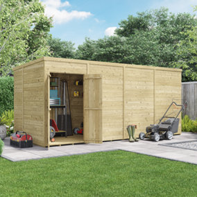BillyOh Switch Tongue and Groove Pent Shed - 16x6 Windowless - 11mm Thickness