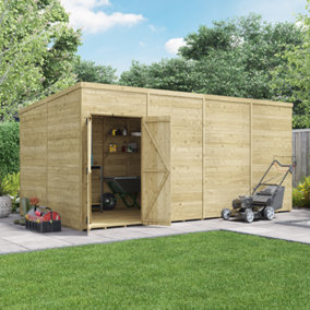 BillyOh Switch Tongue and Groove Pent Shed - 16x8 Windowless - 11mm Thickness