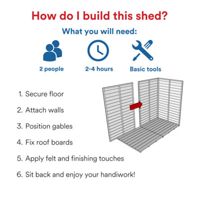 BillyOh Switch Tongue and Groove Pent Shed - 20x10 Windowed - 11mm Thickness - 7