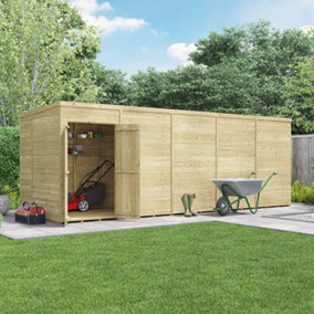 BillyOh Switch Tongue and Groove Pent Shed - 20x6 Windowless - 11mm Thickness