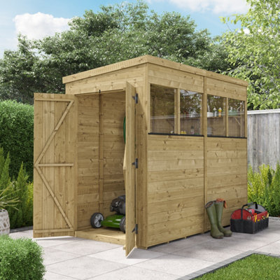 BillyOh Switch Tongue and Groove Pent Shed - 8x4 Windowed - 11mm Thickness